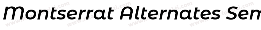 Montserrat Alternates SemiBold Ital字体转换